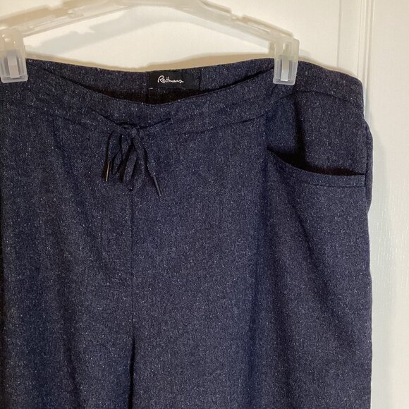 Reitmans Woman’s Casual Pants With Drawstring Size 16 Regular Comfy Dark Blue - Picture 4 of 7